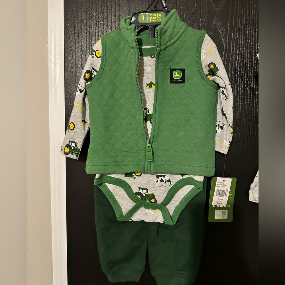 New Baby 3-6 month John Deere 3 piece set